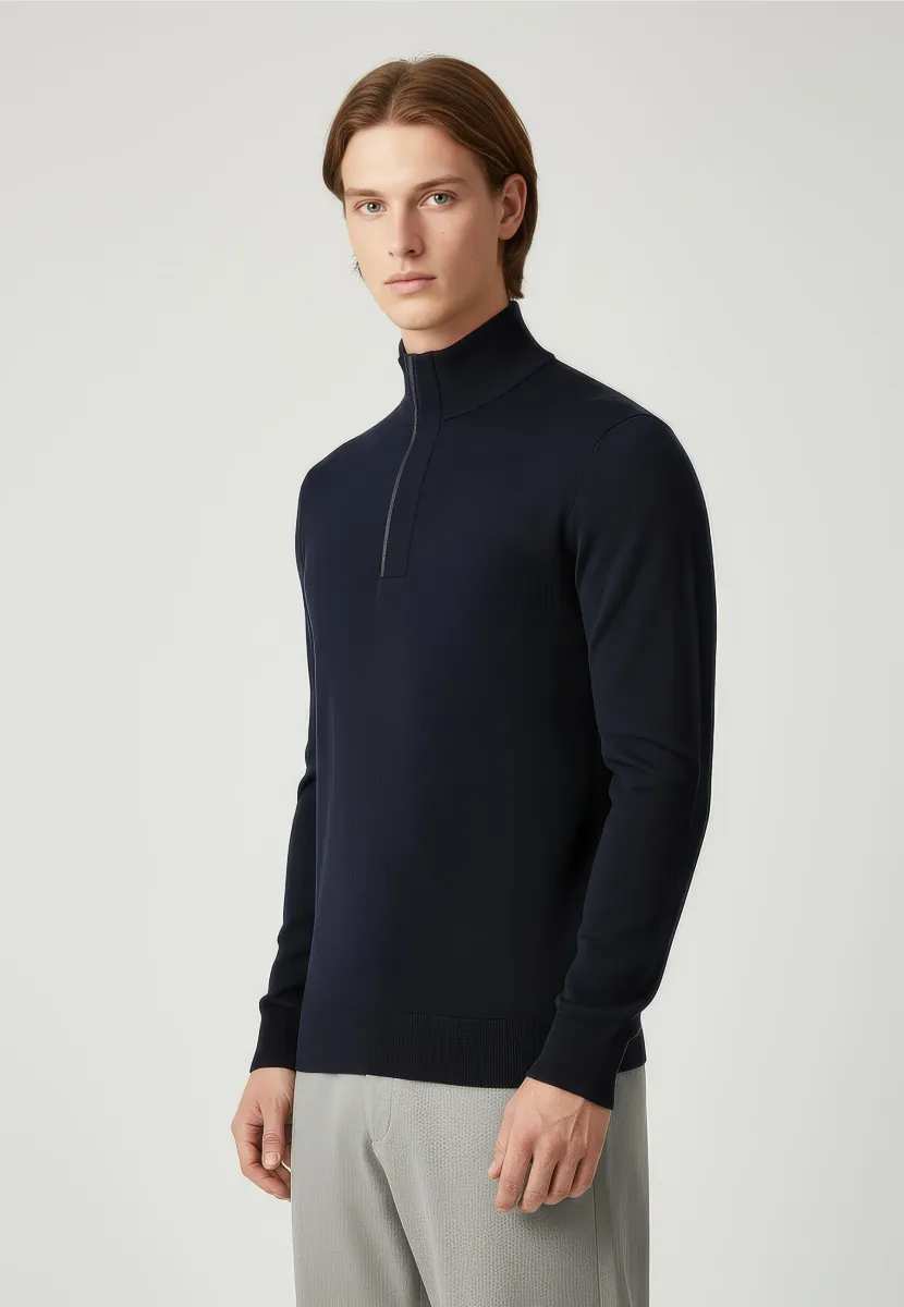 TROYER - Strickpullover - midnight blue
