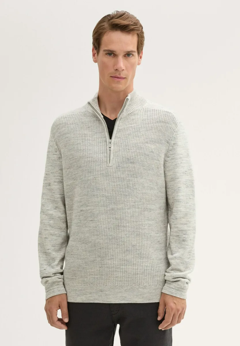 TROYER - Strickpullover - offwhite spacedye