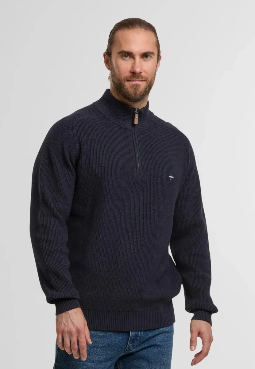 TROYER STRUCTURE SUPERSOFT - Strickpullover - navy