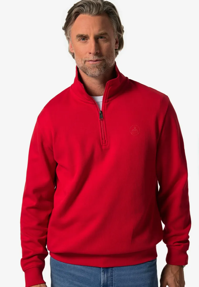 TROYER ZIPPKRAGEN - Strickpullover - red