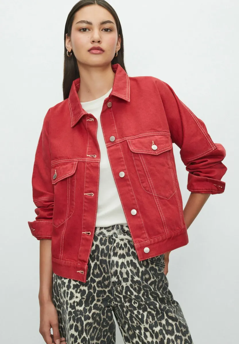 TRUCKER - Jeansjacke - red
