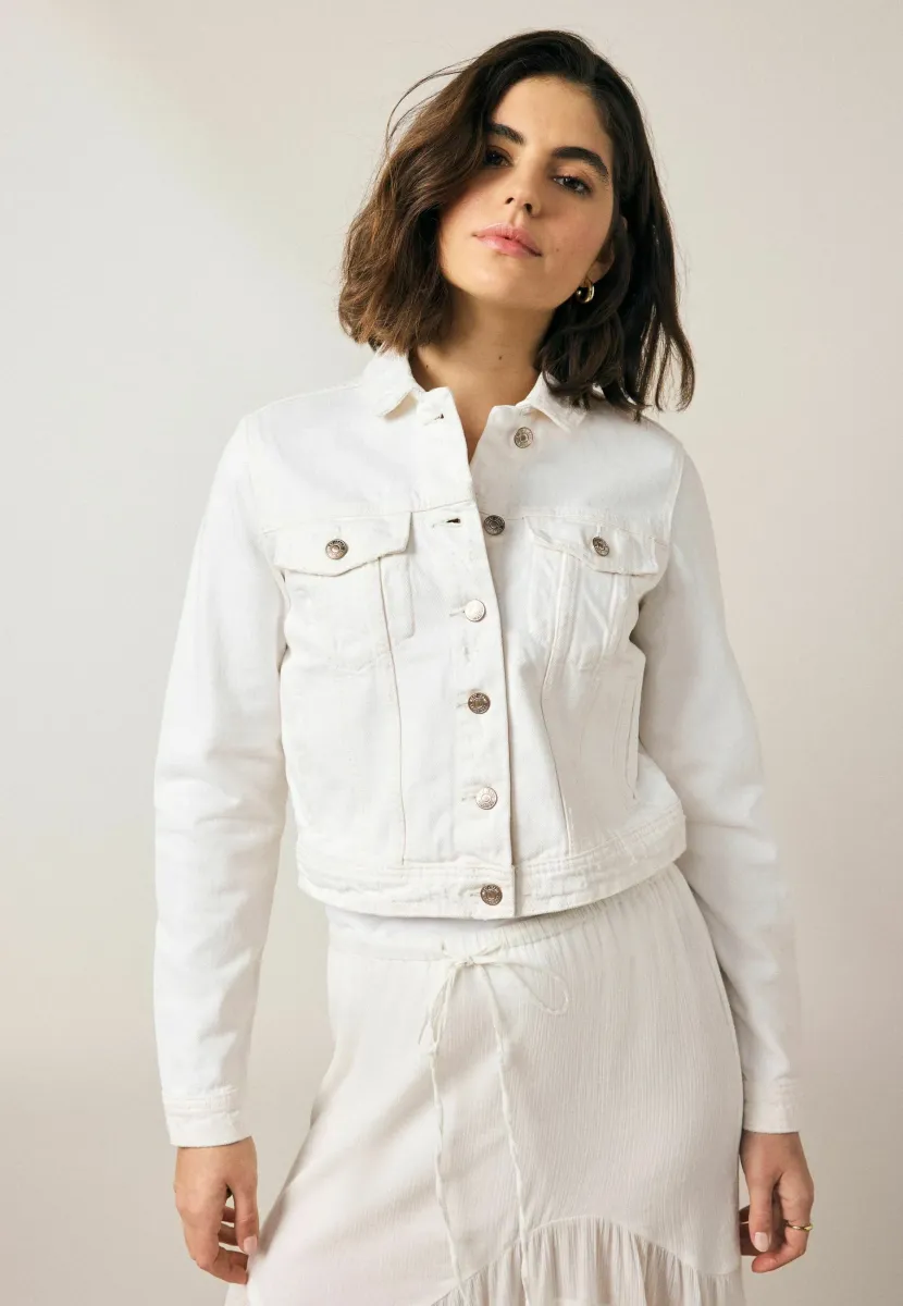 TRUCKER - Jeansjacke - white
