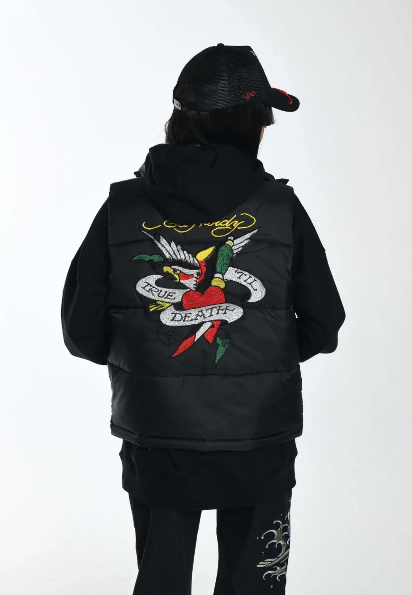 TRUE TIL DEATH PUFFER - Weste - black