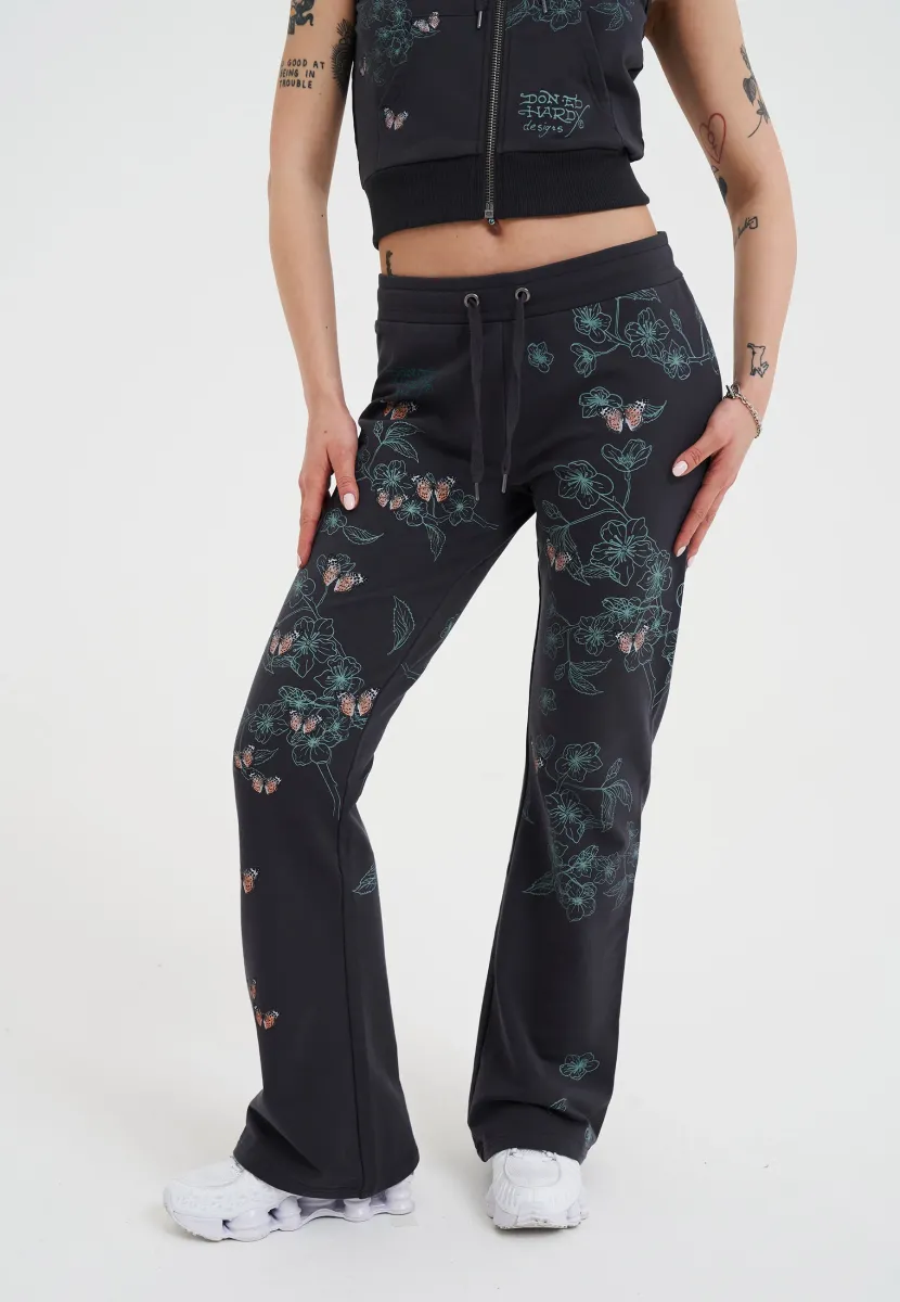 TRUE TO MY LOVE FLARE JOGGERS - Jogginghose - charcoal