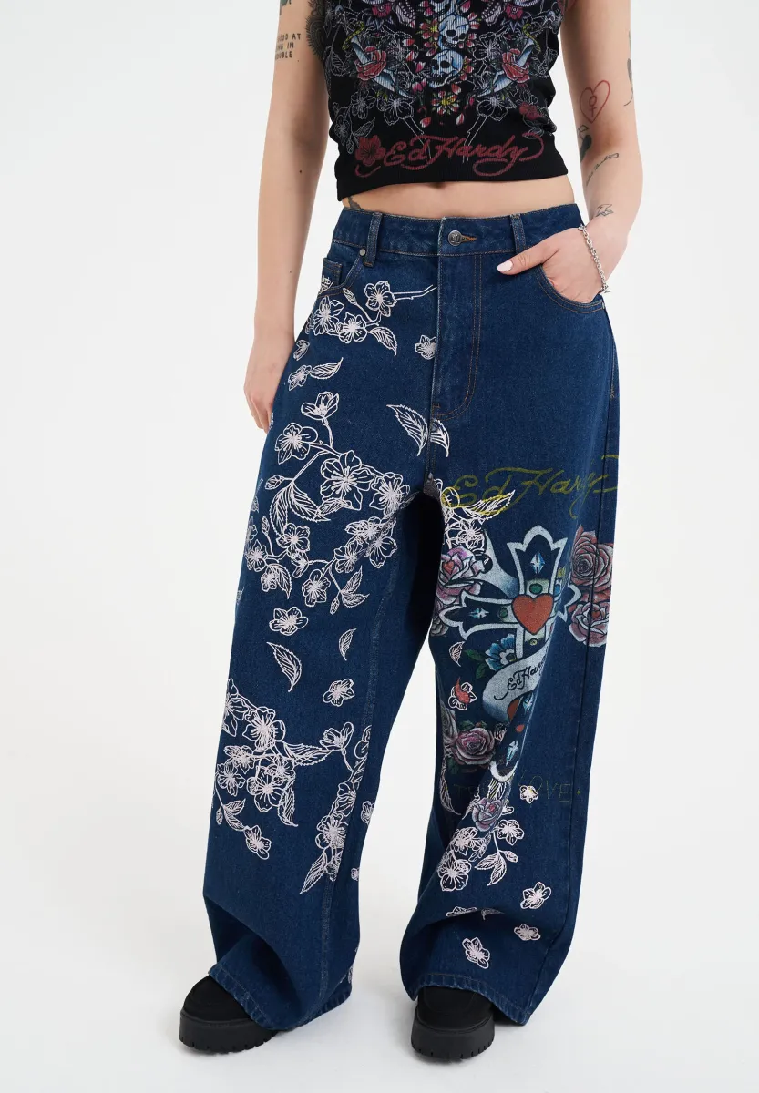 TRUE TO MY LOVE XXTRA - Flared Jeans - indigo