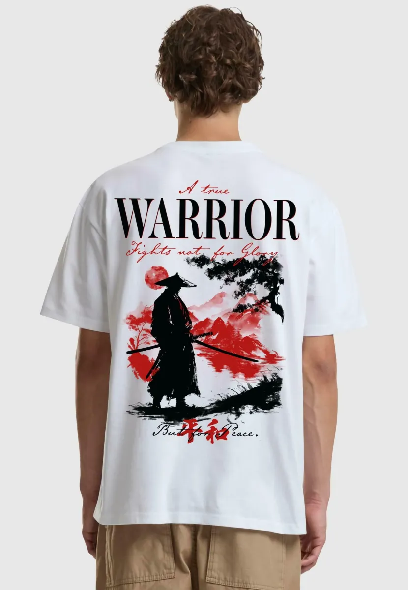 TRUE WARRIOR OVERSIZE  - T-Shirt print - white