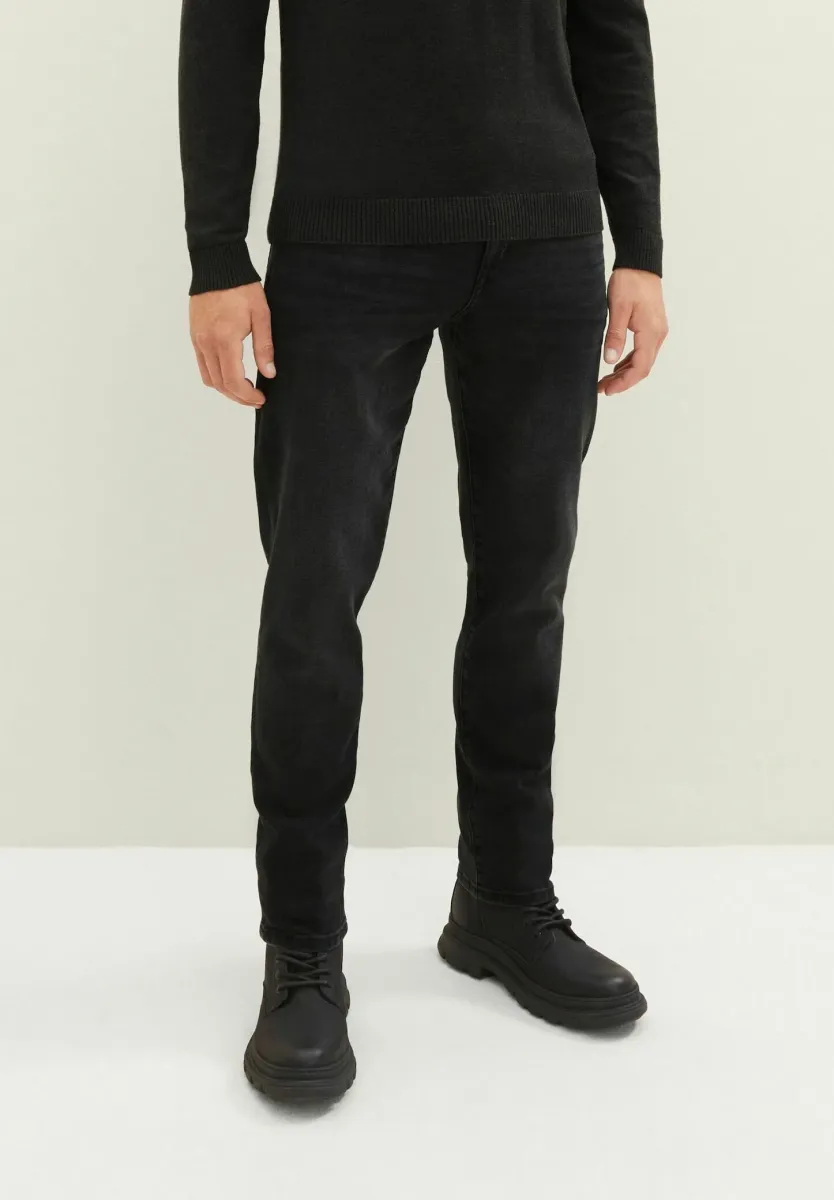 TTJOSH Slim - Jeans Slim Fit - used dark stone black denim
