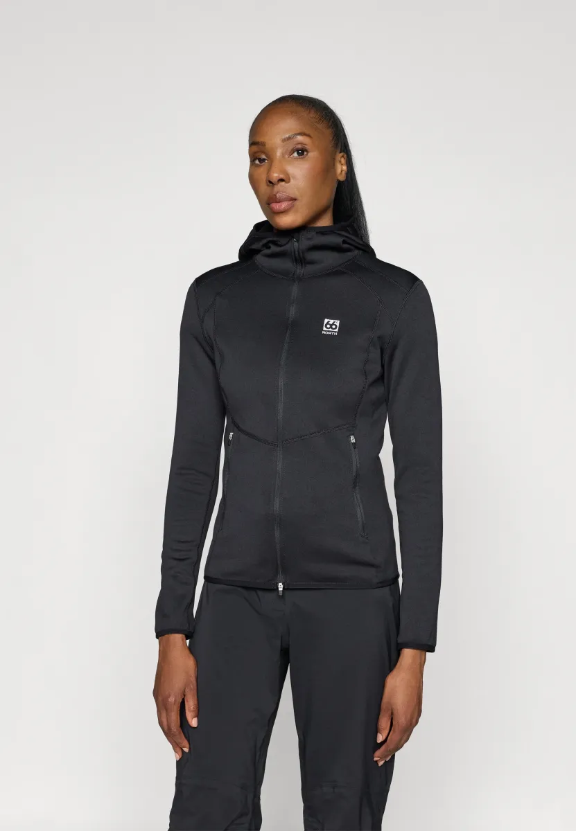 TUNGUDALUR HOODIE - Fleecejacke - black