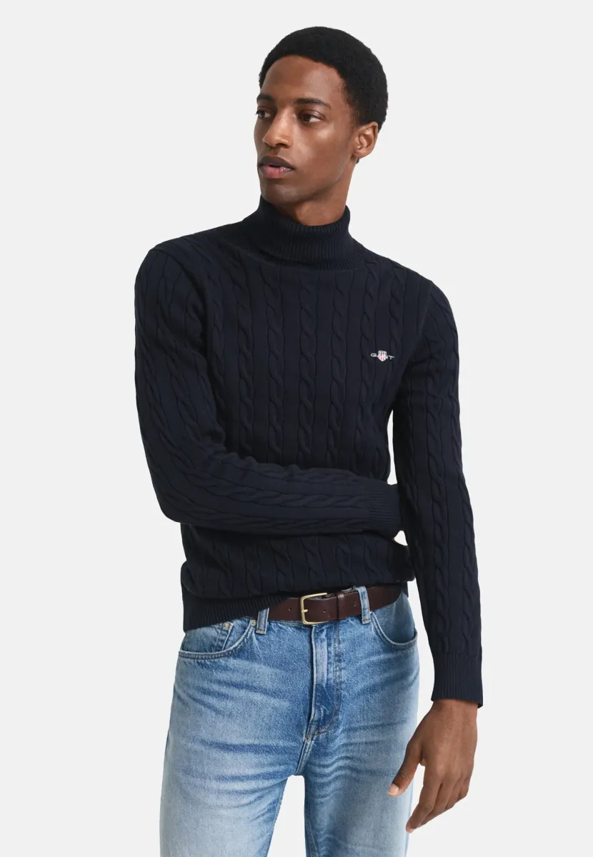 TURTLE NECK - Strickpullover - evening blue
