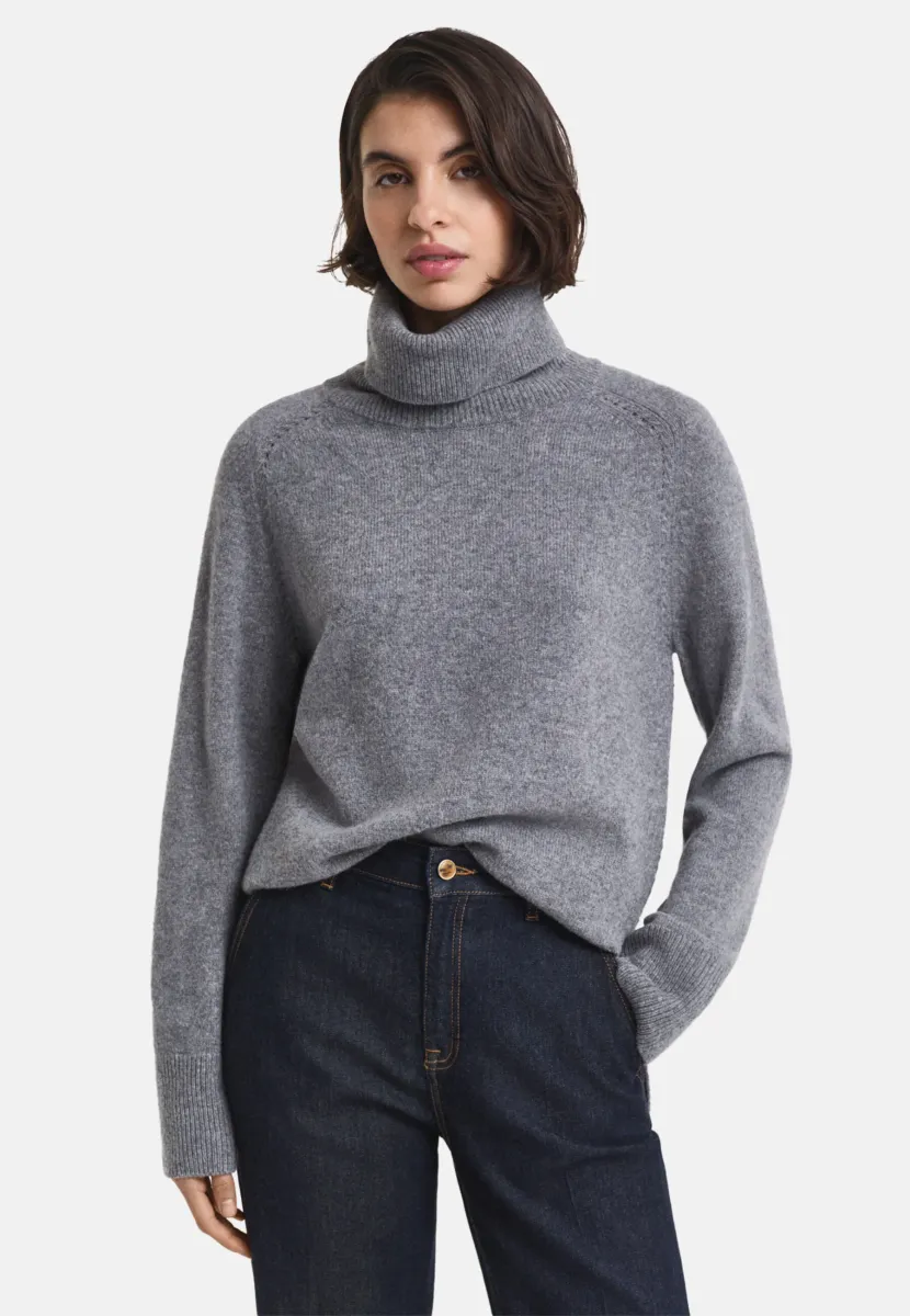 TURTLENECK - Strickpullover - charcoal melange