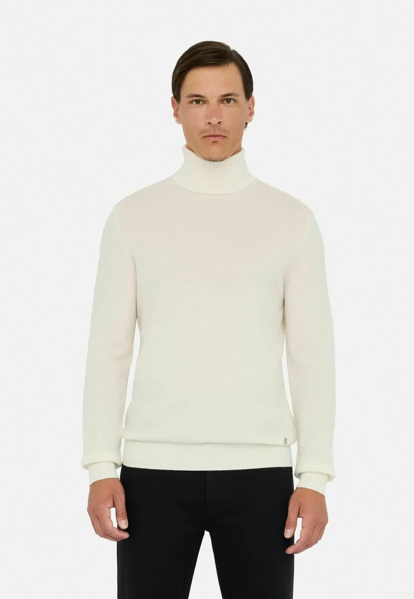 TURTLENECK - Strickpullover - white