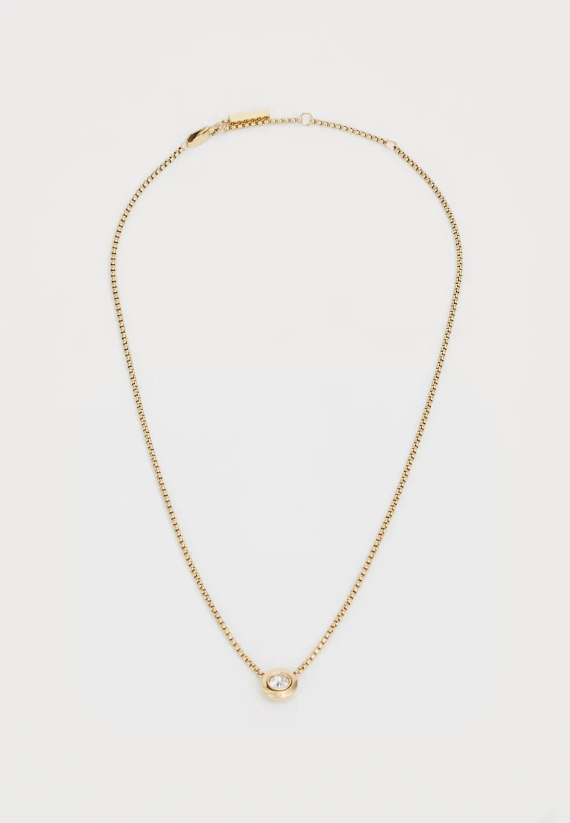 TWISTED BEZEL SOLITAIRE - Halskette - gold-coloured