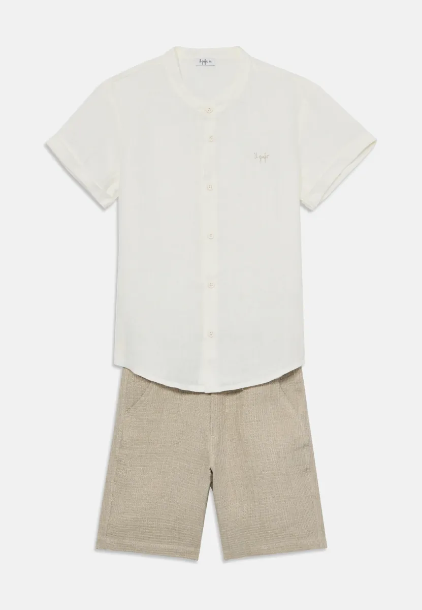TWO PIECE UNISEX SET  - Hemdbluse - light beige