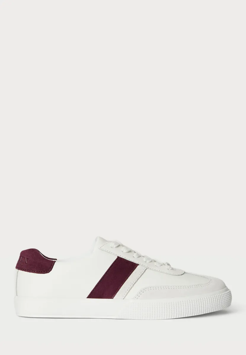 TWO-TONE BRAYLEE LEATHER & SUEDE SNEAKER - Sneaker low - off-white/dark red