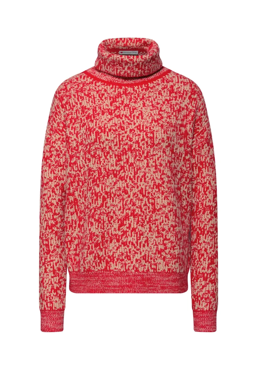 TWO TONE - Strickpullover - rot