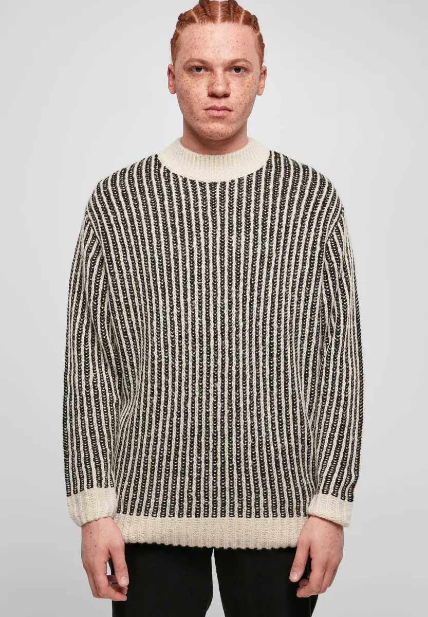 TWO TONE  - Strickpullover - whitesand black