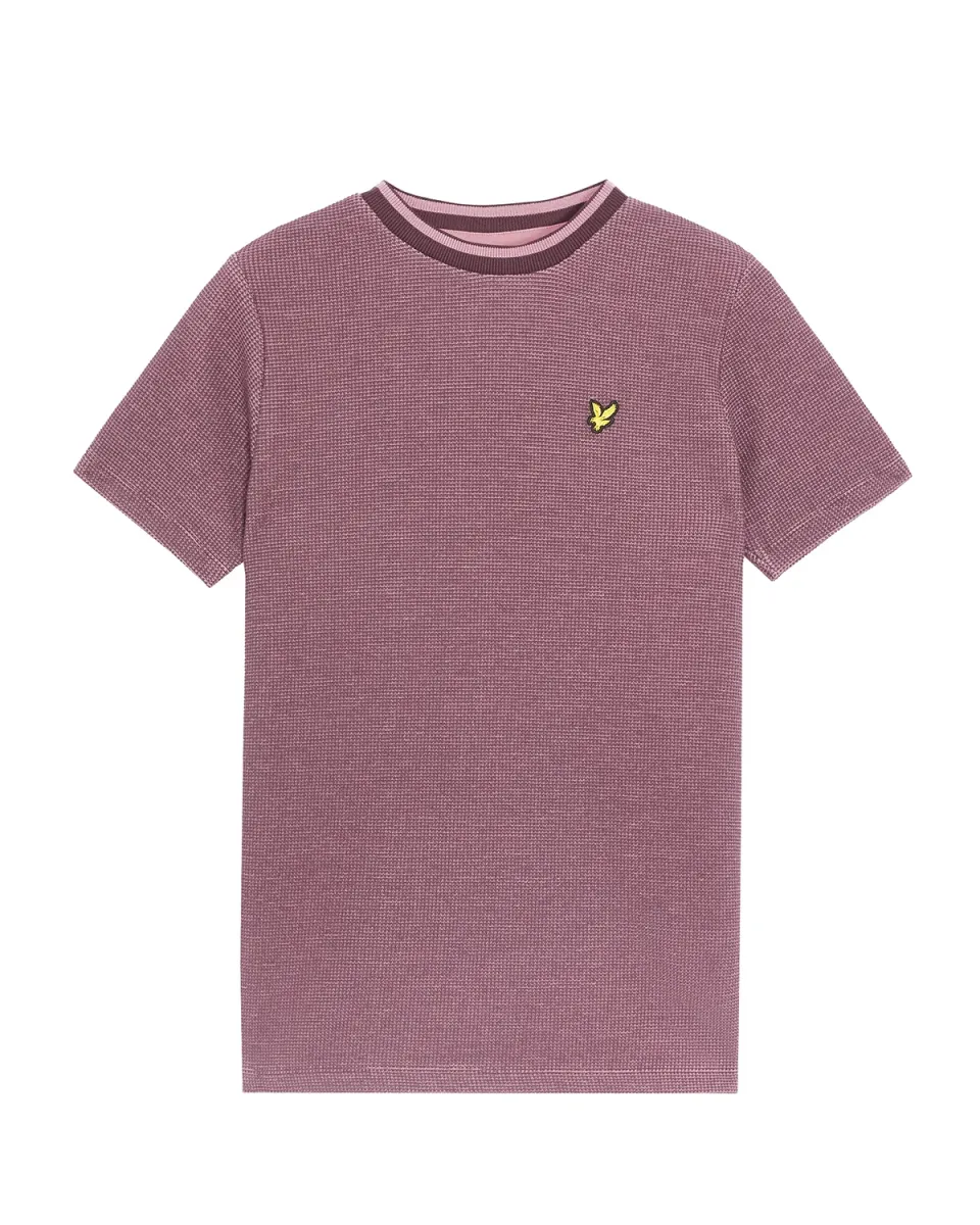 TWO TONE WAFFLE - T-Shirt basic - dusky maroon