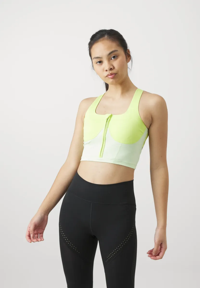 TWO-TONE ZIPPED CROP - Sport-BH mit starker Stützkraft - deep sea blue smc bahia blue