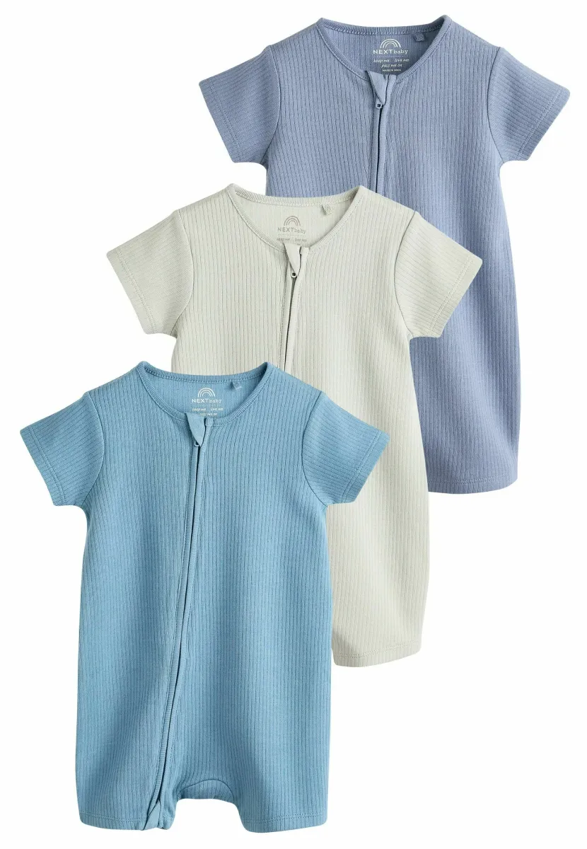 TWO WAY ZIP 3 PACK  - REGULAR FIT - Strampler - blue