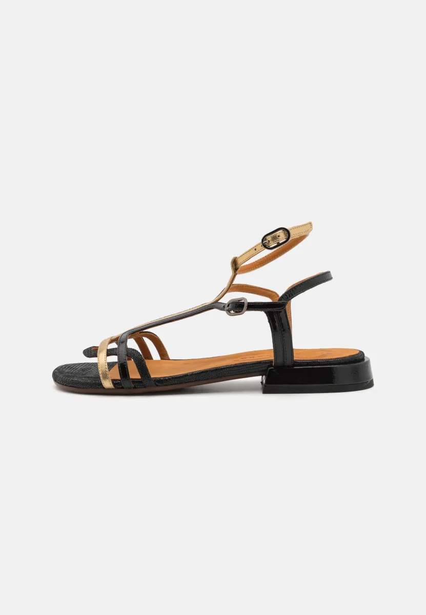 TYAL - Riemensandalette - dali champan/sucre black/jeep black