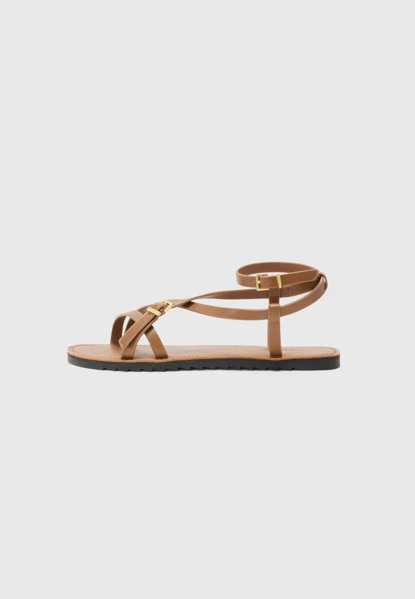 TYLA - Riemensandalette - sepia brown