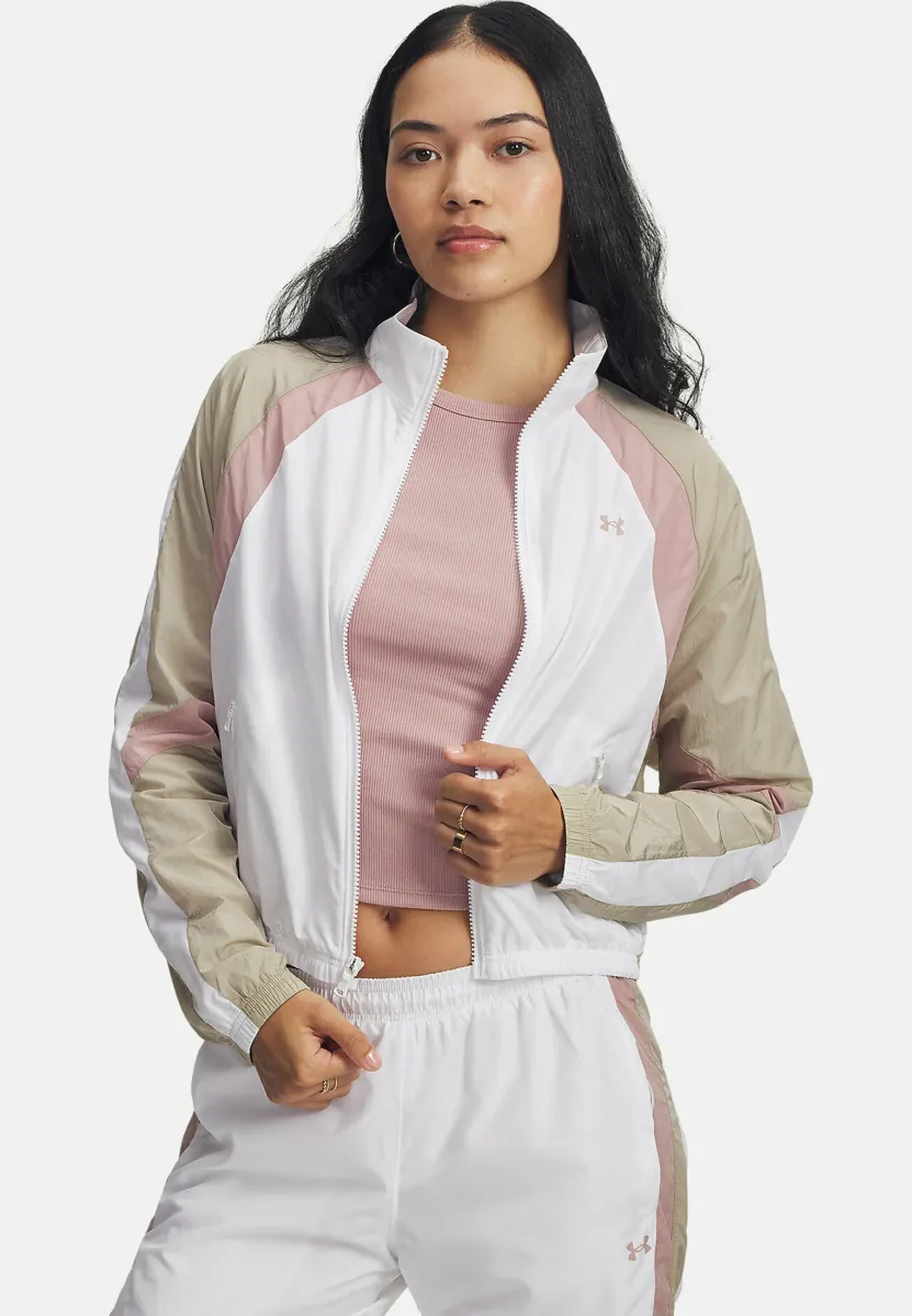 UA ICON CRINKLE  - Trainingsjacke - white