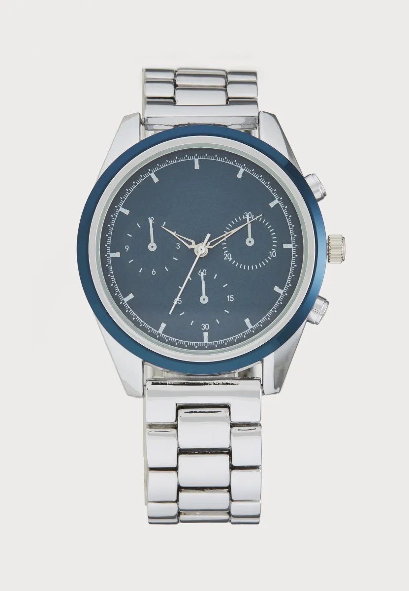 Uhr - silver-coloured/blue