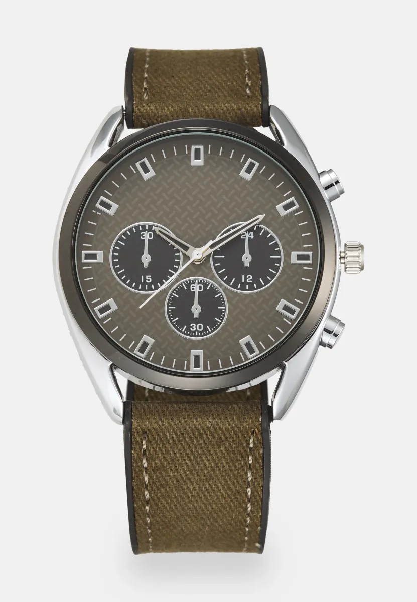 Uhr - silver-coloured/green