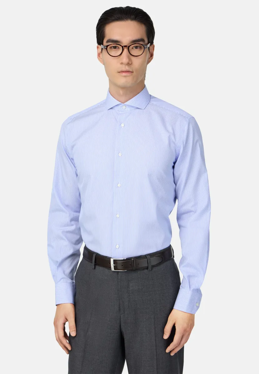 ULTIMATE NON IRON REGULAR FIT STRIPED - Businesshemd - light blue