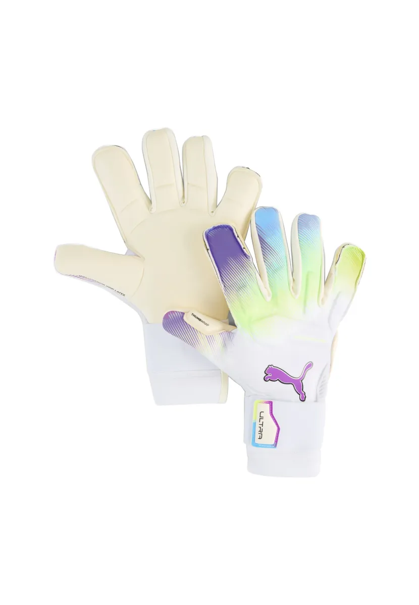 ULTRA ULTIMATE BRILLIANCE HYBRID - Torwarthandschuh - puma white-pure magenta-fizzy apple