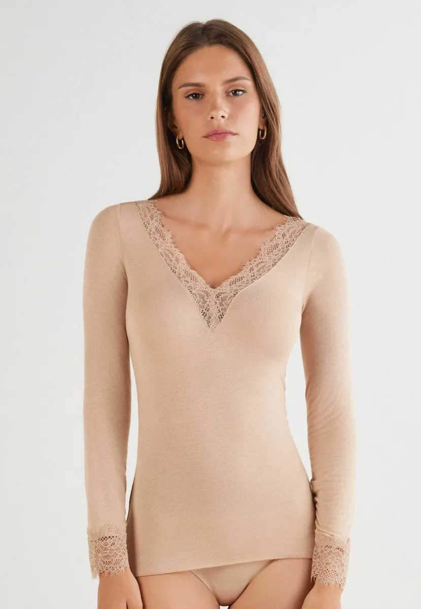 ULTRALIGHT - Langarmshirt - natural