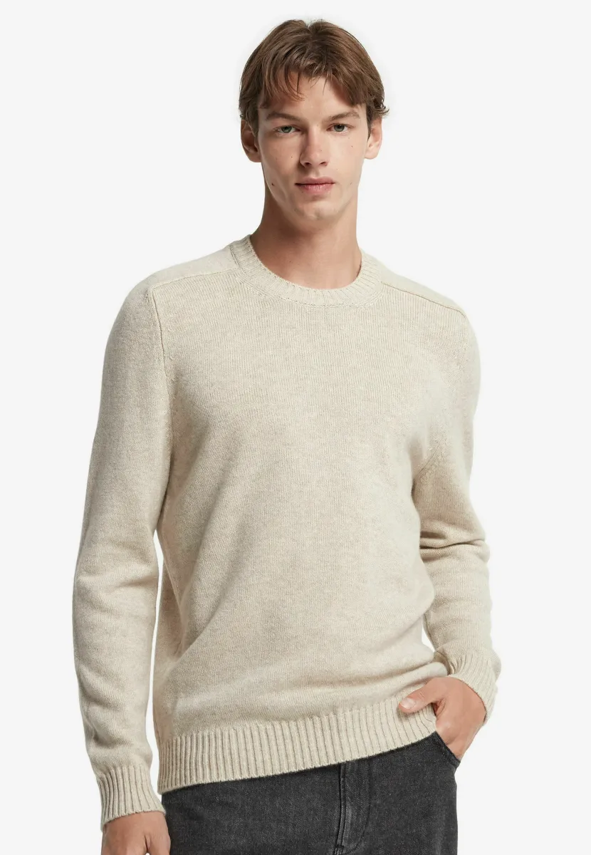 ULTRASOFT ROUND NECK - Strickpullover - natural