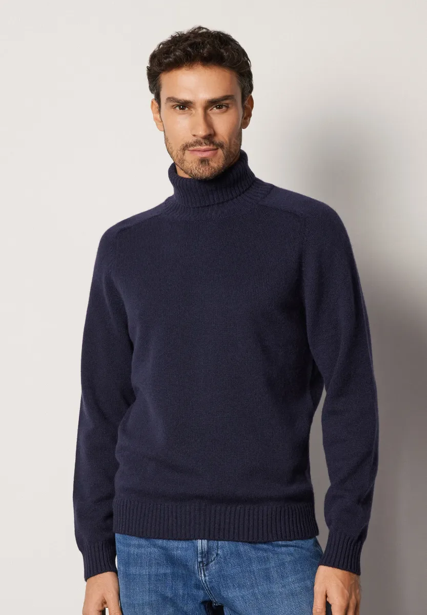 ULTRASOFT TURTLENECK - Strickpullover - Blue