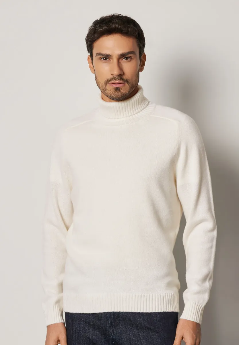 ULTRASOFT TURTLENECK - Strickpullover - White