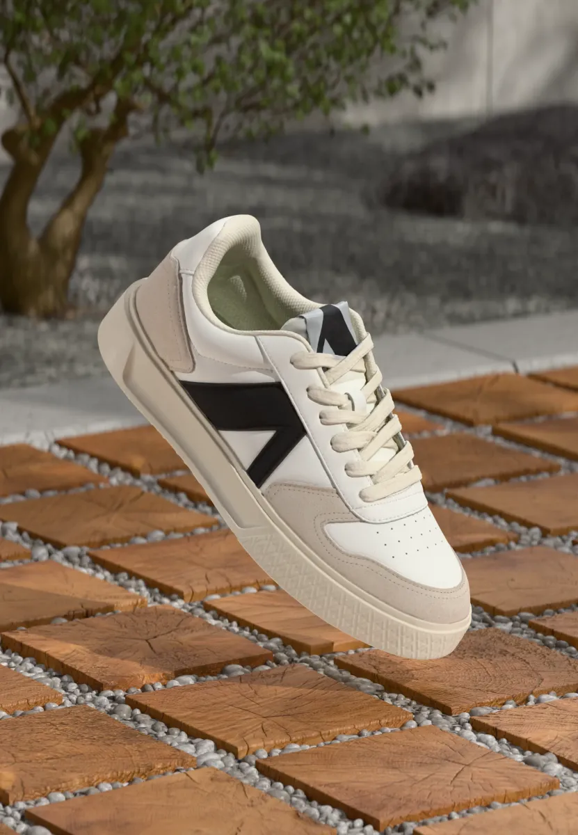 UNCOVER UNISEX - Sneaker low - white/black