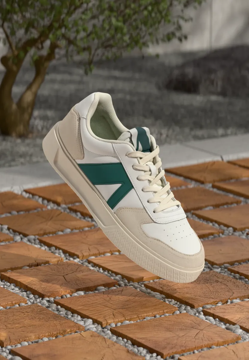 UNCOVER UNISEX - Sneaker low - white/petrol