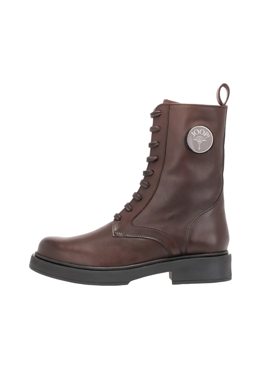 UNICO MIA BOOT - Schnürstiefelette - darkbrown