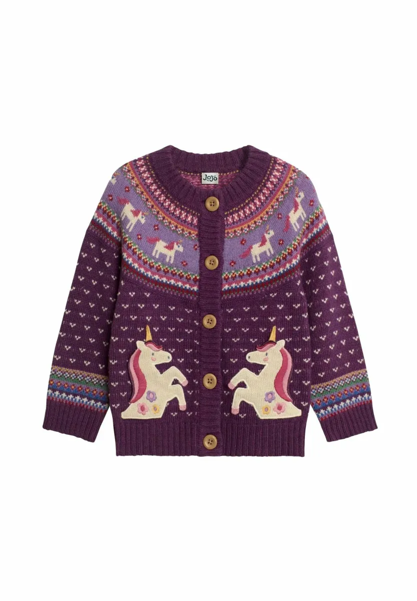 UNICORN FAIR ISLE - REGULAR FIT - Strickjacke - purple