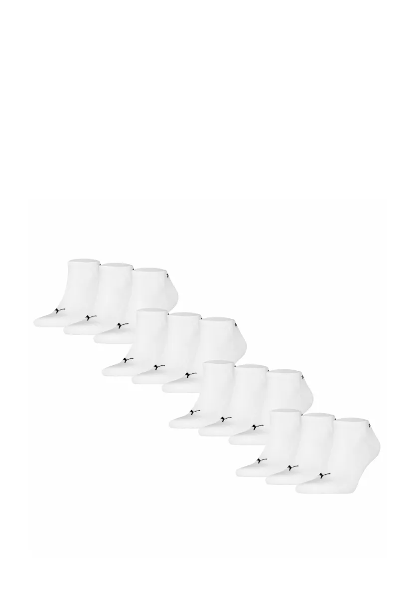 UNISEX 12ER PACK - CUSHIONED SNEAKER LOGO EINFARBIG - Socken - weiß