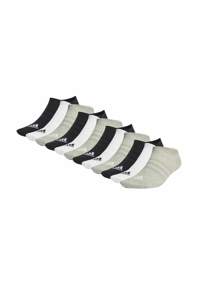 UNISEX 12ER PACK - LOGO, NO-SHOW - Sportsocken - schwarz grau weiß