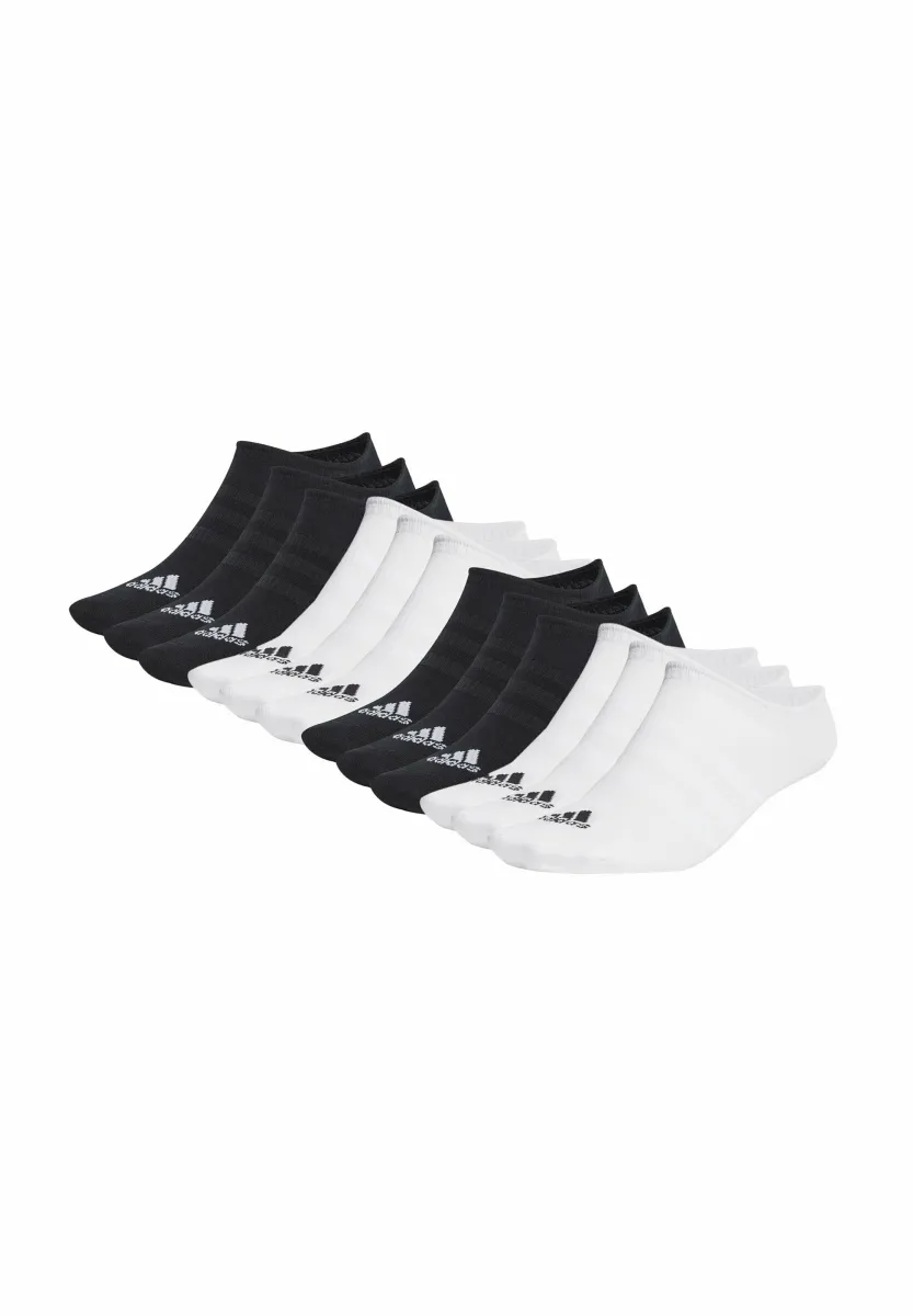 UNISEX 12ER PACK - LOGO, NO-SHOW - Sportsocken - xschwarz xweiß