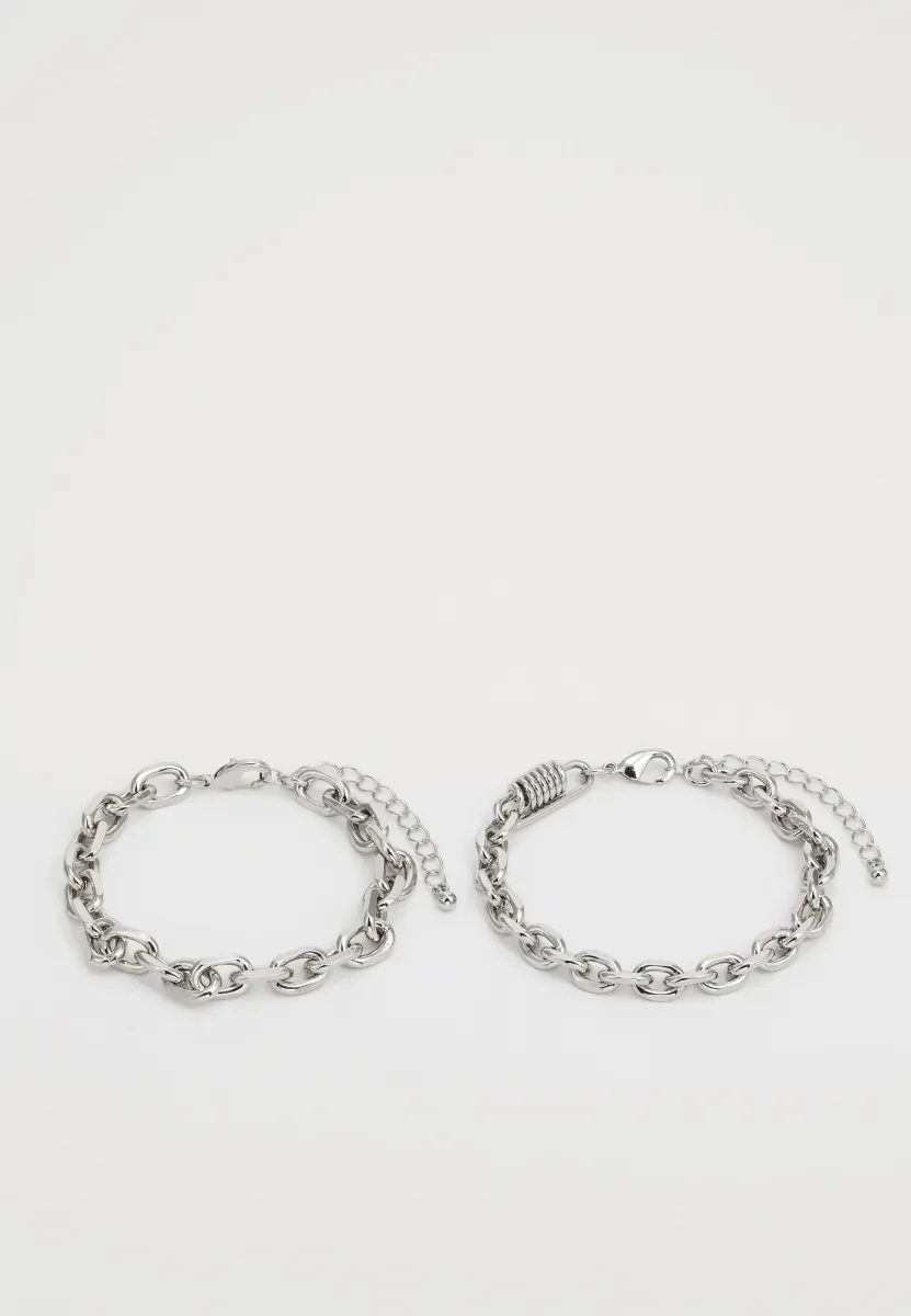 UNISEX 2 PACK - Armband - silver-coloured