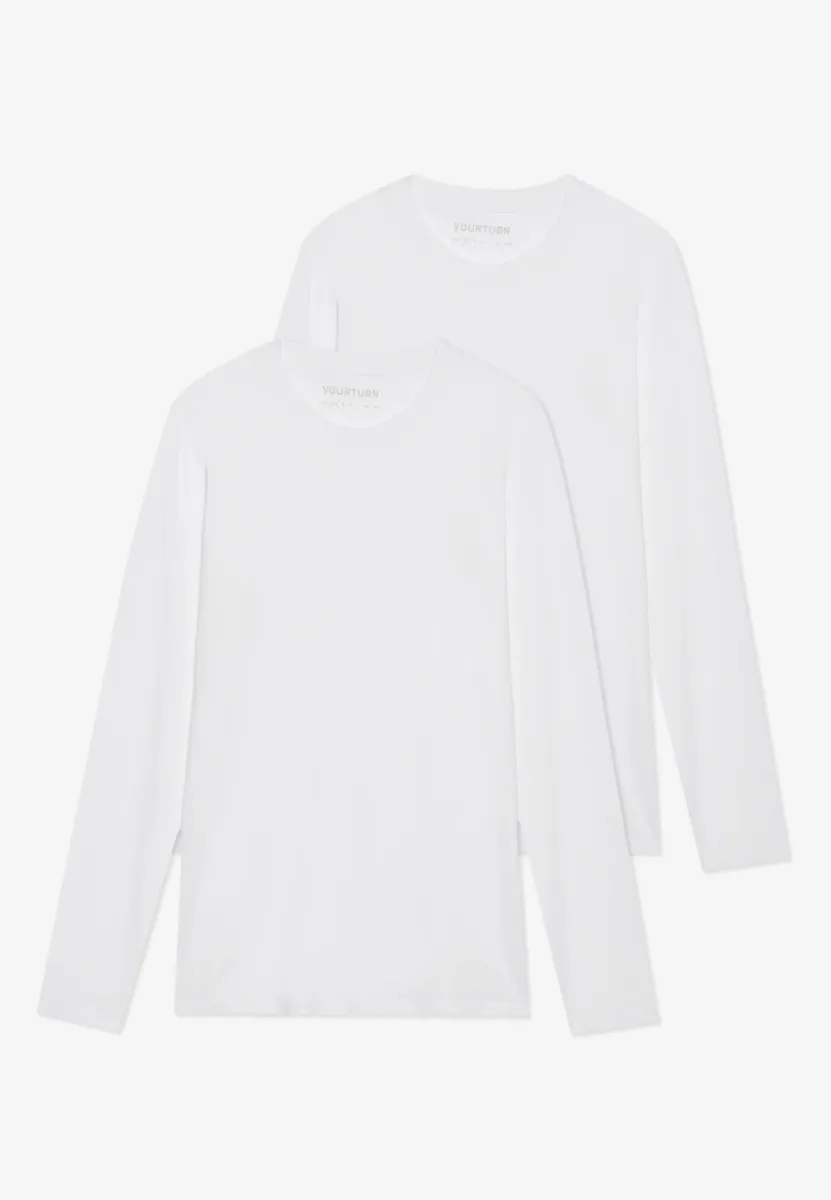 UNISEX 2 PACK - Langarmshirt - bright white