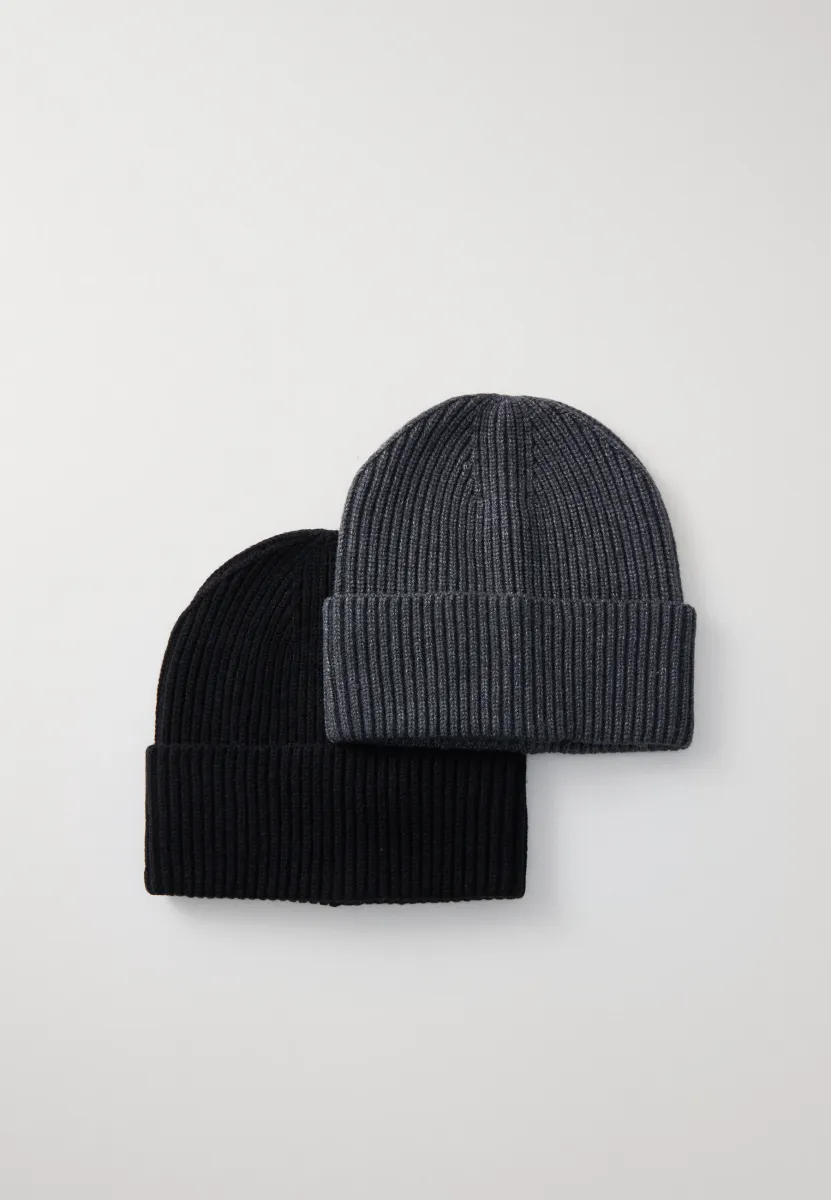 UNISEX 2 PACK - Mütze - black/grey