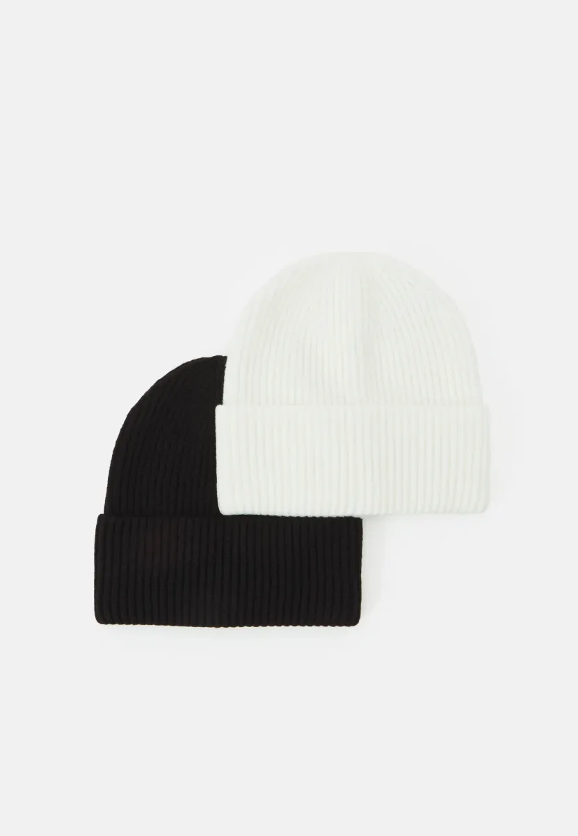 UNISEX 2 PACK - Mütze - black/white
