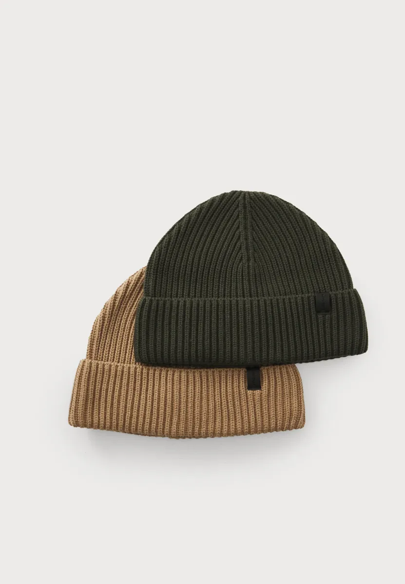 UNISEX 2 PACK - Mütze - green/beige