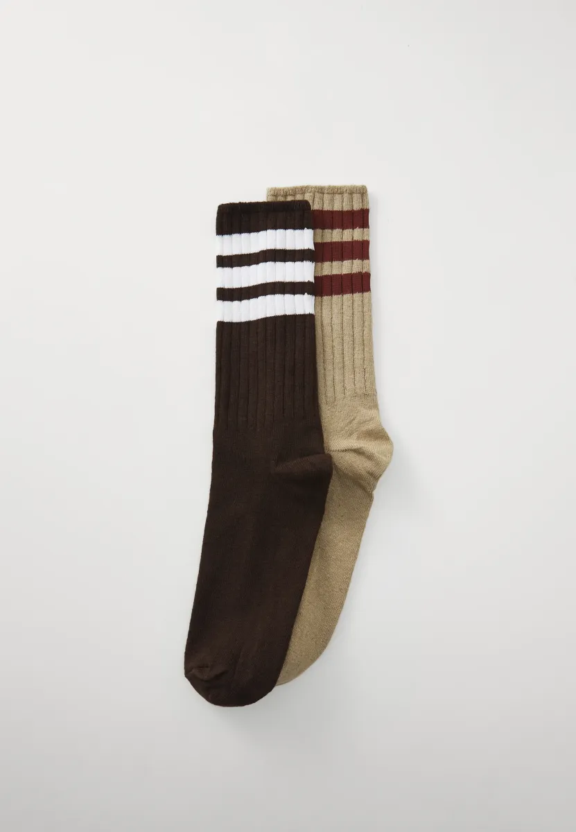 UNISEX 2 PACK - Socken - trace khaki/dark brown