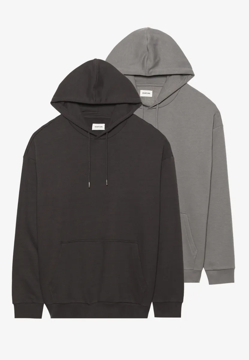 UNISEX 2 PACK  - Sweatshirt - black/grey
