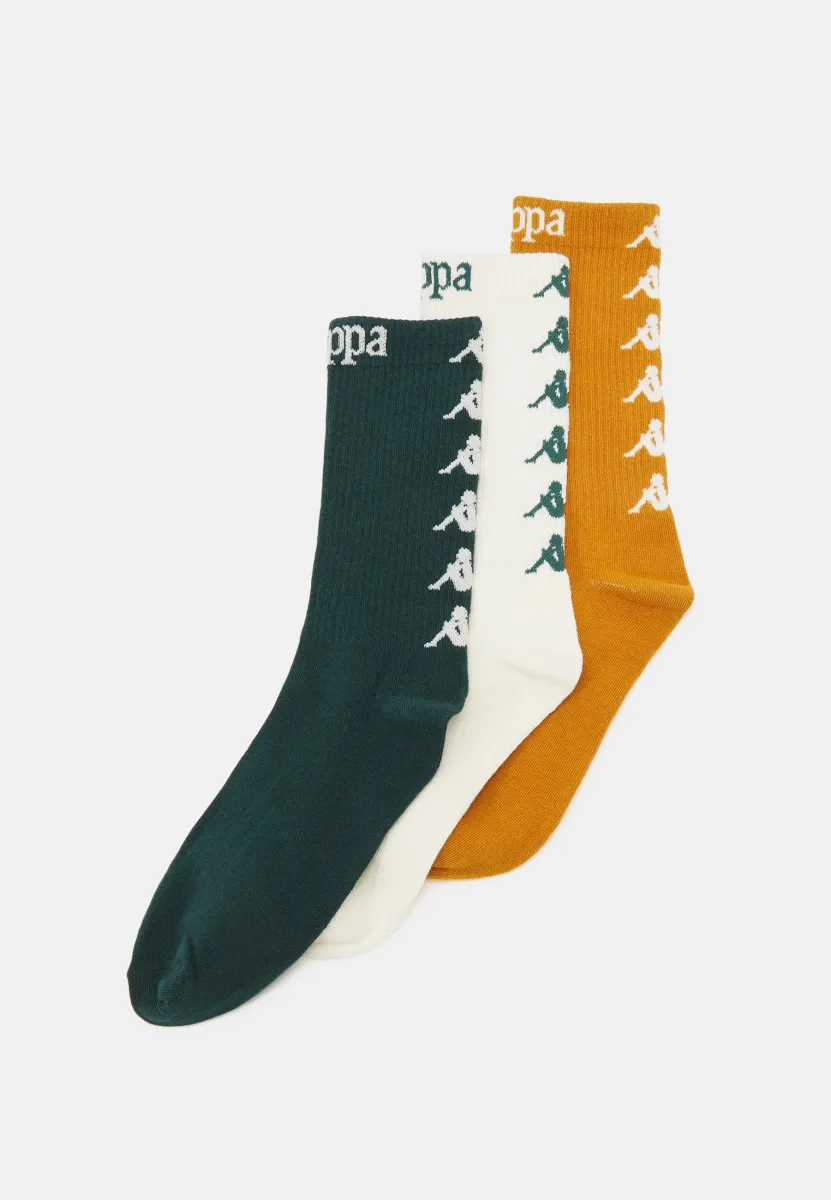 UNISEX 3 PACK - Sportsocken - green/dark yellow/camel/white milk