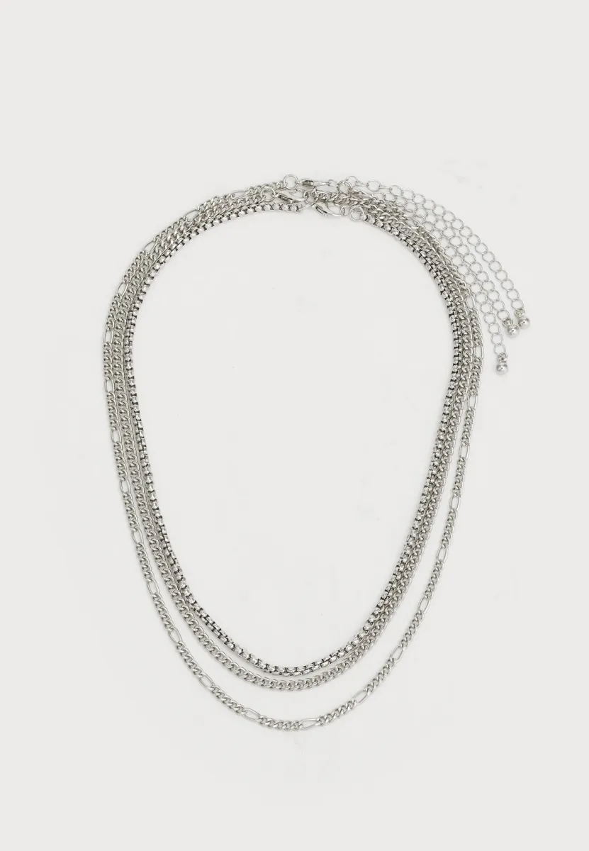 UNISEX 3PACK - Halskette - silver-coloured